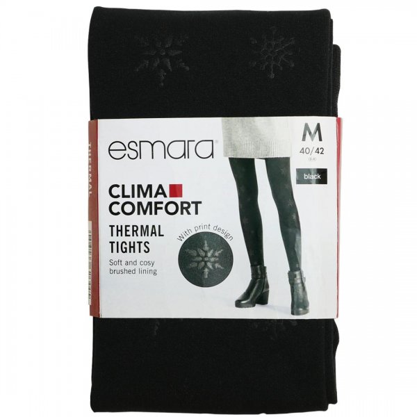 جوراب شلواری زمستانی طرح‌دار مشکی اسمارا سایز M