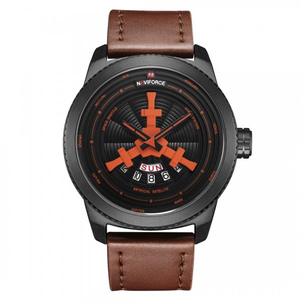 ساعت نیوی‌فورس (NAVIFORCE) مدل NF9156M رنگ قهوه‌ای روشن کد رنگ B/O/L.BN
