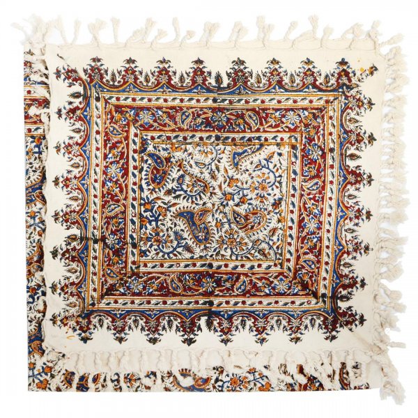 سفره قلمکار سنتی کد 020 سایز  100x100 سانتی‌متر