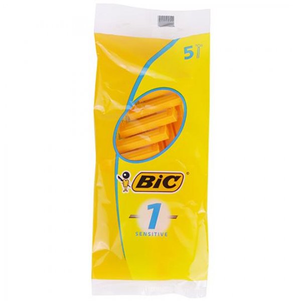  خودتراش یک لبه فرانسوی بیک (Bic) 5 عددی مدل Sensitive