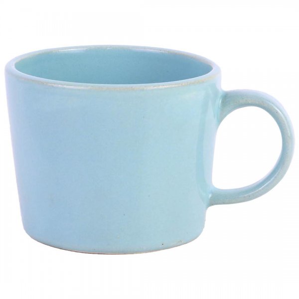 ماگ سرامیکی گرد کوتاه آبی فیروزه ای 