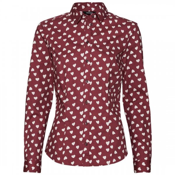 بلوز آستین بلند طرح قلب زرشکی اسمارا (Esmara)