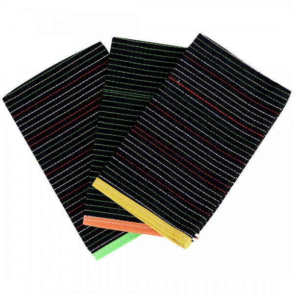 کیسه حمام مشکی با دوخت رنگی 