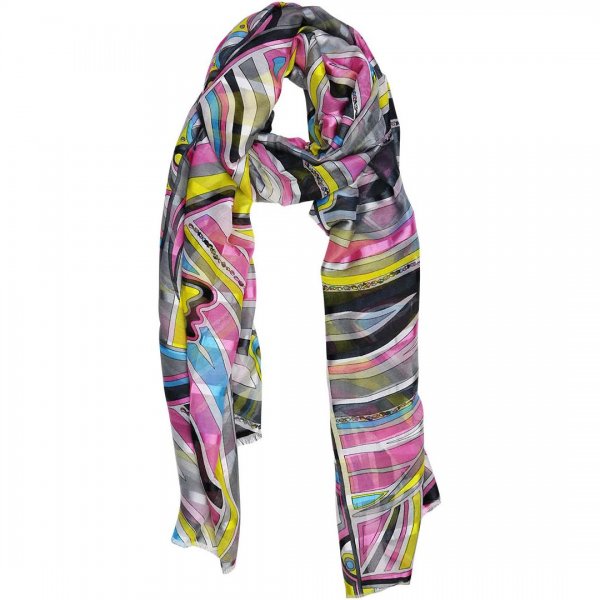 شال طرح‌دار میس اسمارت زمینه خاکستری کد 0004