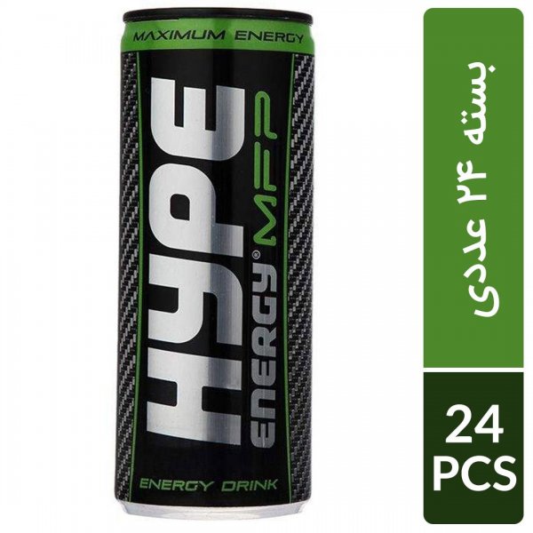 نوشابه انرژی‌زا هایپ (Hype) ایرانی مقدار 250 میلی‌لیتر - بسته 24 عددی
