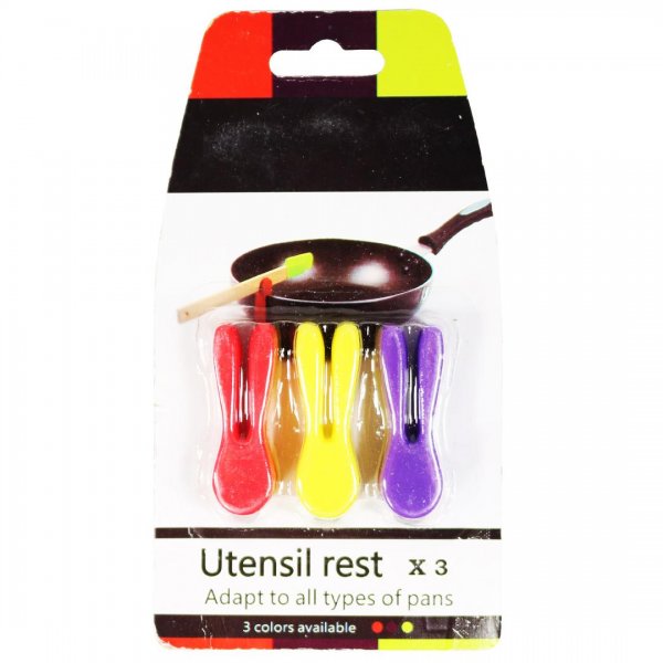 بسته 3 عددی گیره سیلیکونی قاشق و کفگیر