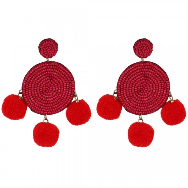 گوشواره لاویسا (LOVISA) استرالیا مدل منگوله‌دار رنگ قرمز