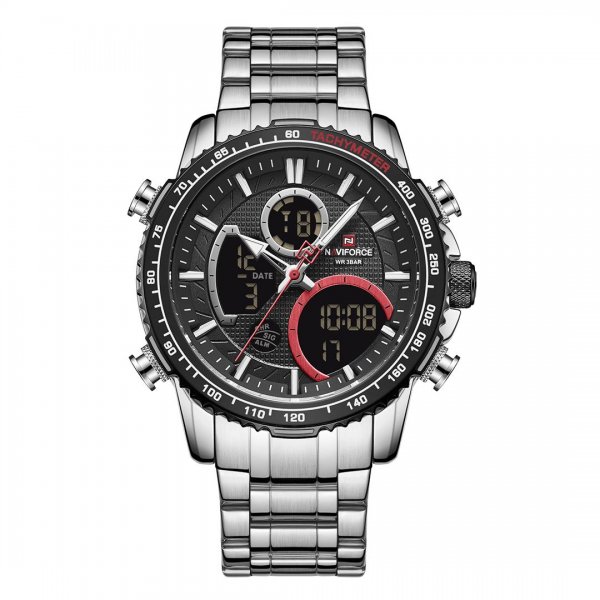 ساعت نیوی‌فورس (NAVIFORCE) مدل NF9182 رنگ نقره‌ای کد رنگ S/B