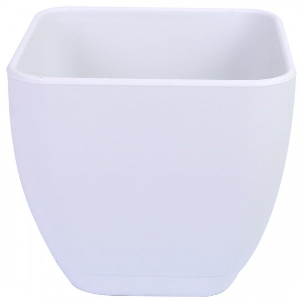 گلدان مربعی سفید سایز 15 کد 102 مهرنی (Mehrni)