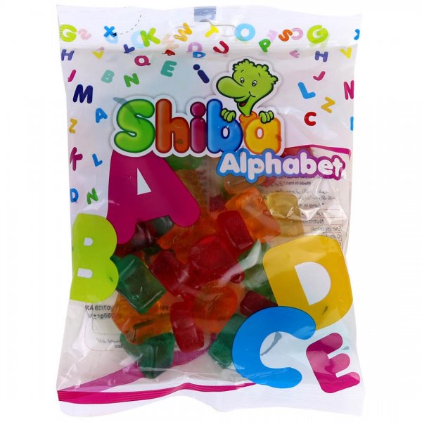 پاستیل میوه‌ای شیبا مدل Alphabet مقدار 180 گرم