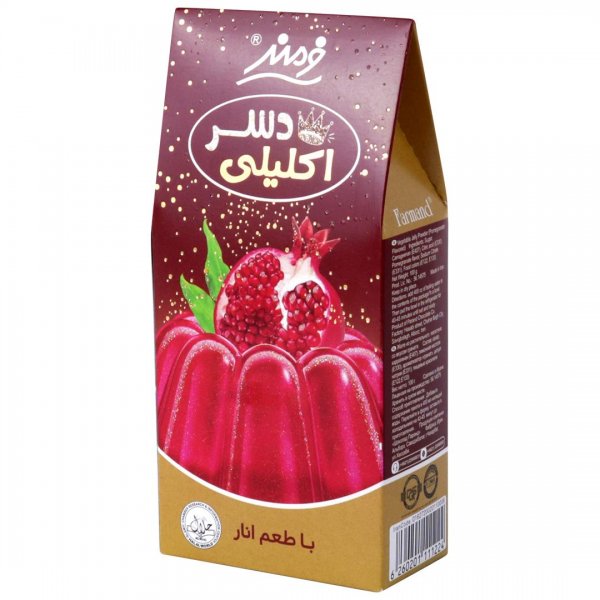 پودر ژله اکلیلی با طعم انار فرمند مقدار 100 گرم