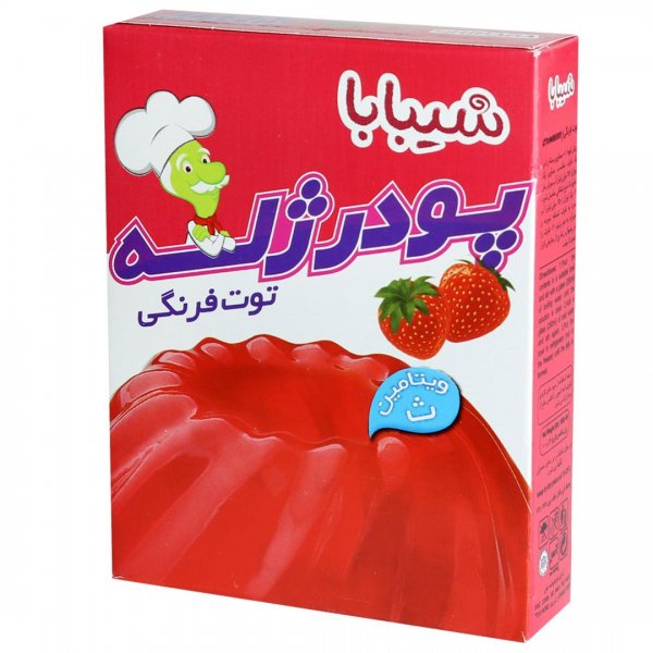 پودر ژله توت فرنگی شیبابا
