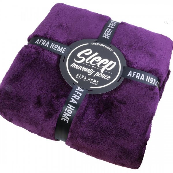 پتو چهار فصل دونفره بنفش افرا