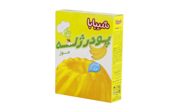 پودر ژله با طعم موز شیبابا مقدار 100 گرم