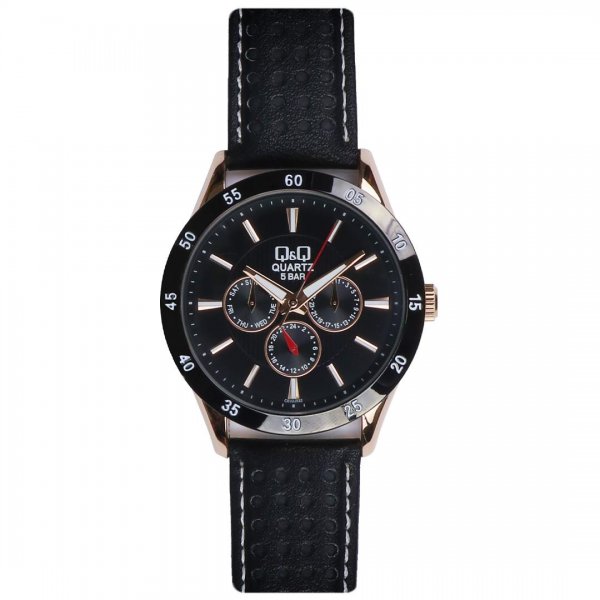 ساعت کیو اند کیو (Q&Q) مدل CE02J532Y بند چرمی
