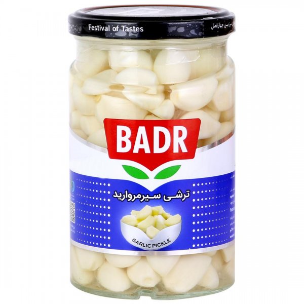 ترشی سیر مروارید بدر مقدار 650 گرم