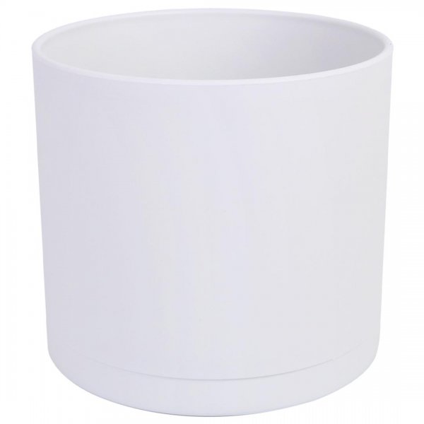 گلدان استوانه‌‎ای سفید سایز 15 کد 103 مهرنی (Mehrni)