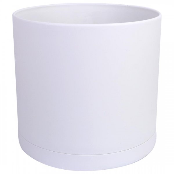 گلدان استوانه‌‎ای سفید سایز 20 کد 103 مهرنی (Mehrni)