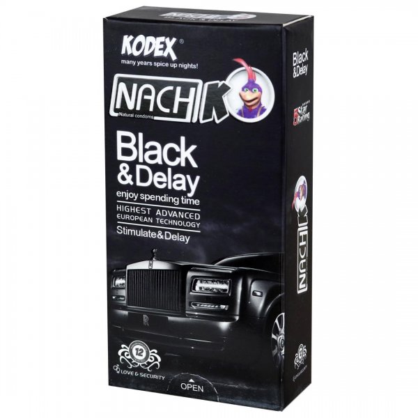 کاندوم ناچ کدکس (NachKodex) مدل Black Dark بسته 12 عددی