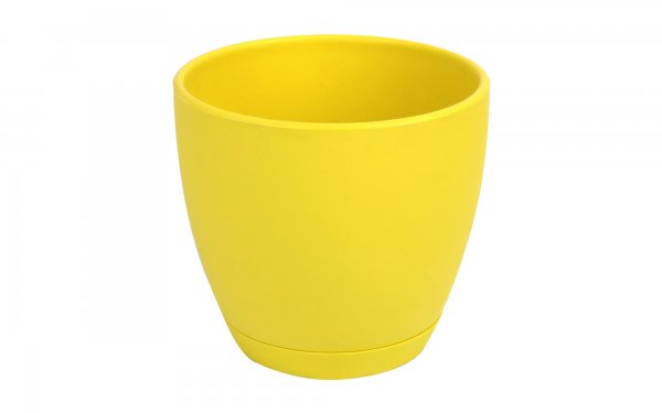 گلدان دایره‌ای زرد سایز 12.5 کد 101 مهرنی (Mehrni)