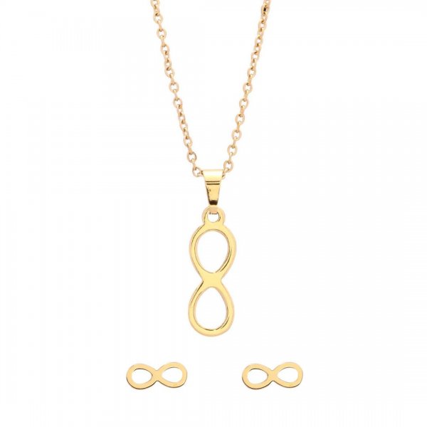 نیم سرویس طرح بی‌نهایت رنگ طلایی