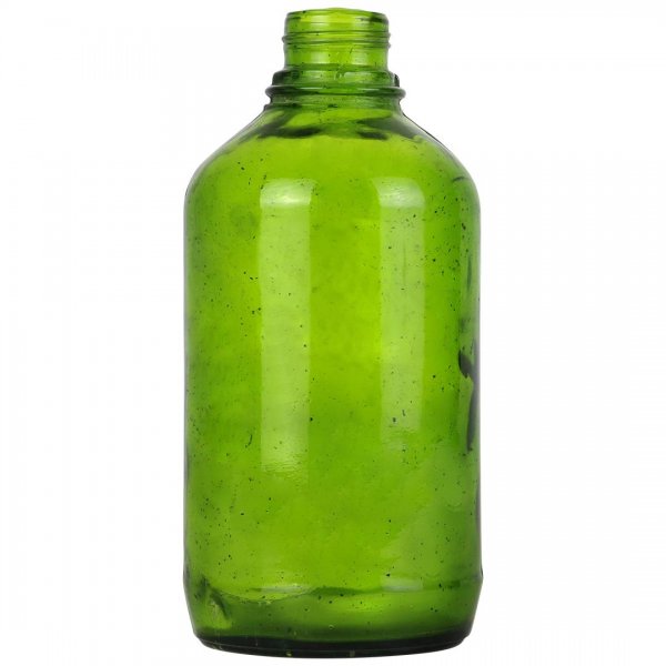 گلدان شیشه‌ای سبز دست‌ساز