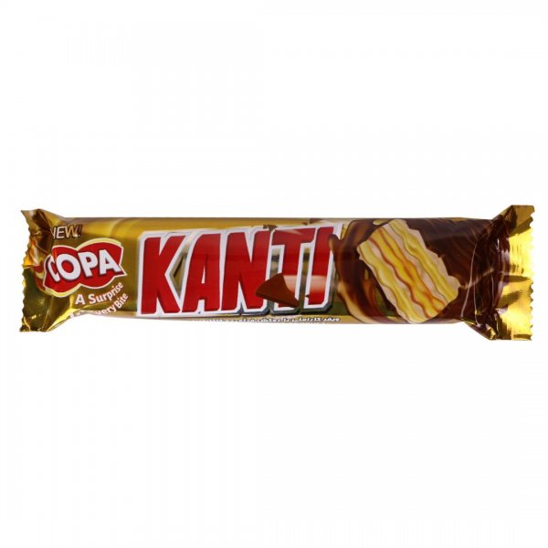 ویفر کاراملی با روکش فراورده کاکائویی کانتی کوپا مقدار 37 گرم