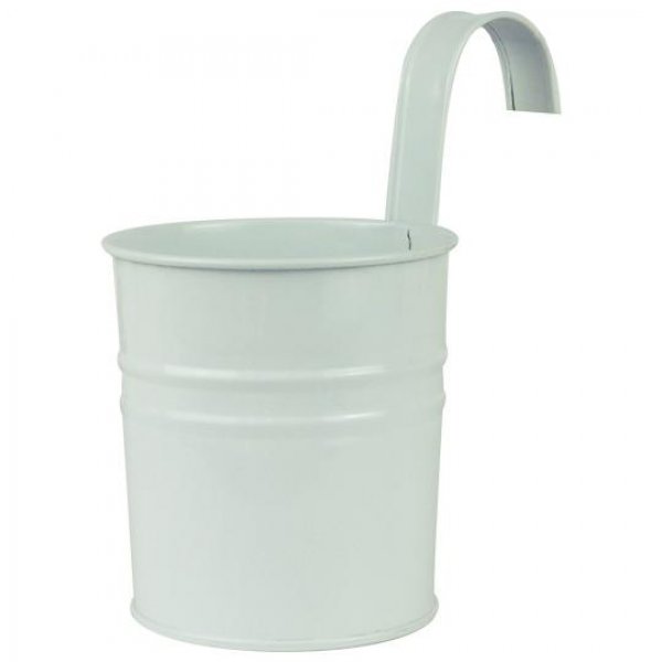 گلدان آویز فلزی رنگ سفید 