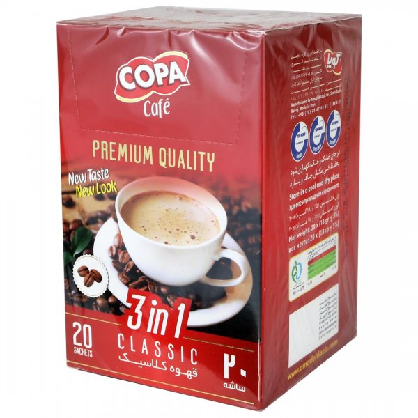 کافی میکس 3 در 1 کلاسیک کوپا بسته 20 عددی