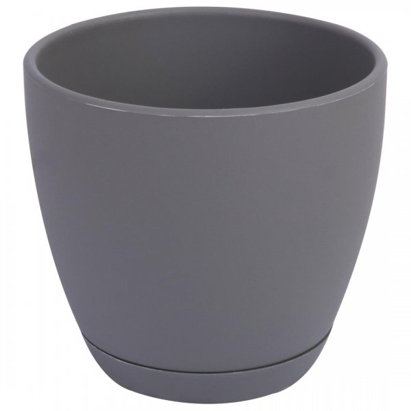 گلدان دایره‌ای طوسی سایز 12.5 کد 101 مهرنی (Mehrni)