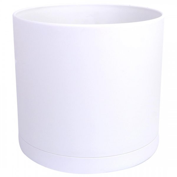 گلدان استوانه‌‎ای سفید سایز 25 کد 103 مهرنی (Mehrni)