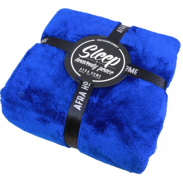 پتو چهار فصل یک‌نفره آبی کاربنی افرا