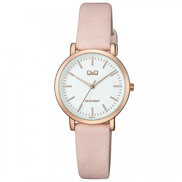 ساعت کیو اند کیو (Q&Q) مدل QZ87J101Y بند چرمی 