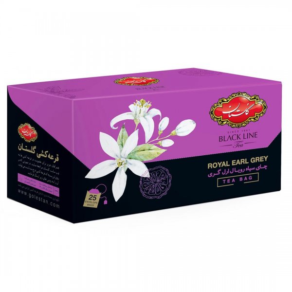 چای سیاه کیسه‌ای رویال ارل‌گری گلستان بسته 25 عددی