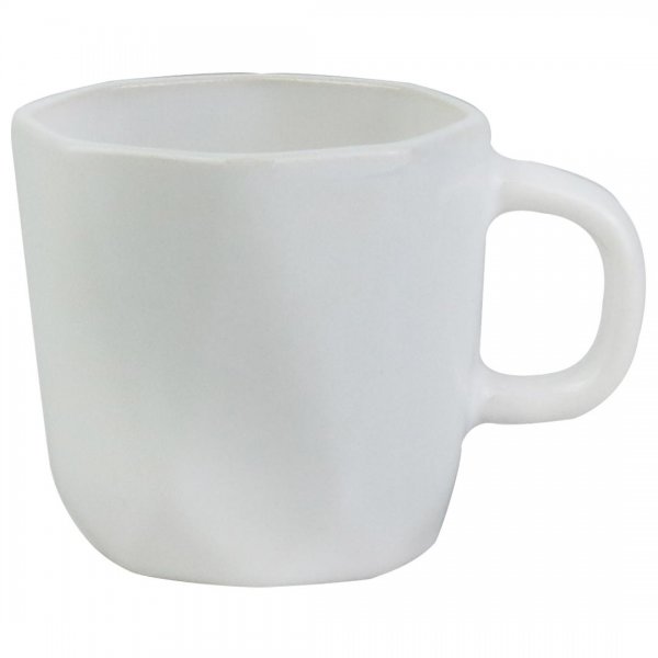 فنجان سرامیکی طرح چندضلعی رنگ سفید 