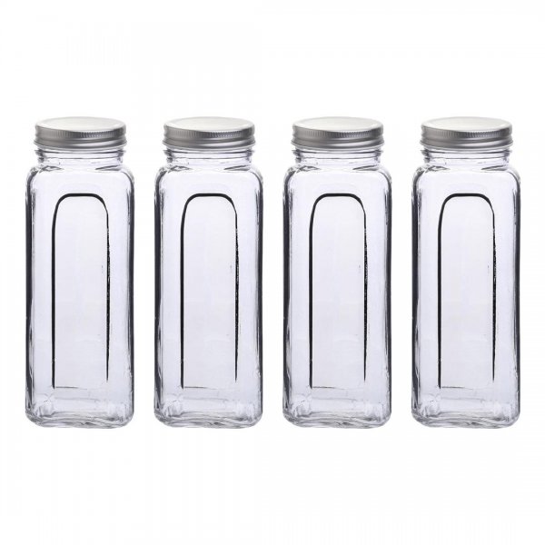 ظرف نگهدانده شیشه‌ای دردار کاوه ابعاد 8x23x8 سانتی‌متر بسته 4 عددی