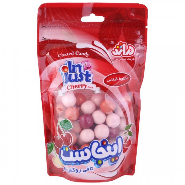 تافی روکش‌دار مخلوط گیلاس اینجاست مقدار 140 گرم