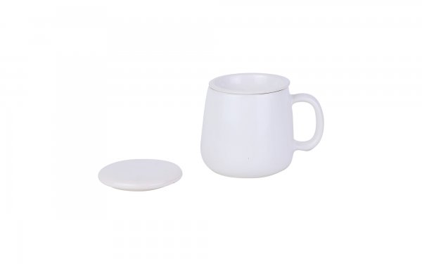 لیوان سرامیکی دمنوش سفید 