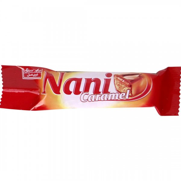 نوقا و کارامل با روکش شکلات شیری نانی شیرین‌عسل مقدار 17 گرم