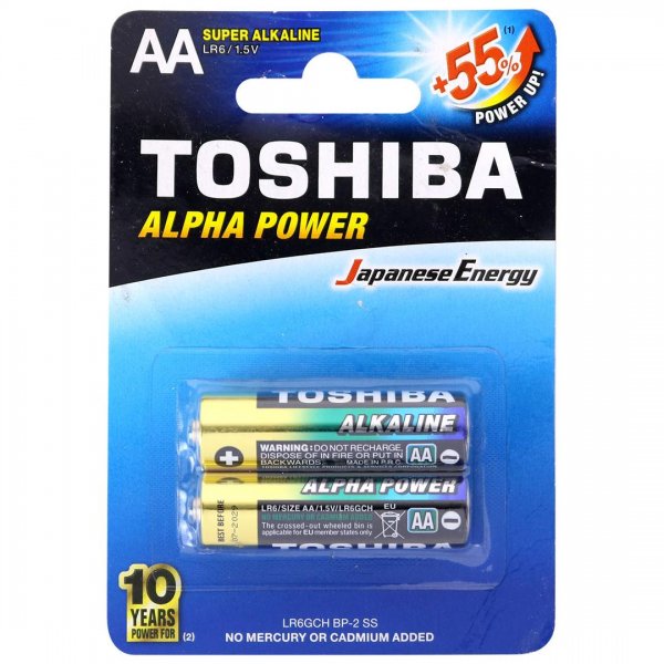 باتری قلمی سوپر آلکالاین توشیبا (Toshiba) مدل ALPHA POWER