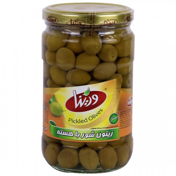 زیتون شور با هسته ورینا مقدار 700 گرم